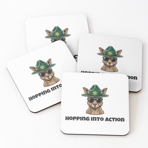 Item preview, Hopping Into Action Funny Kangaroo Deputy Design designed and sold by Wild Shades.