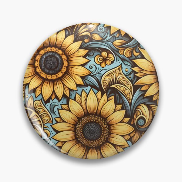 Item preview, Golden Sunflower Scrollwork Pattern designed and sold by Apex Designs.