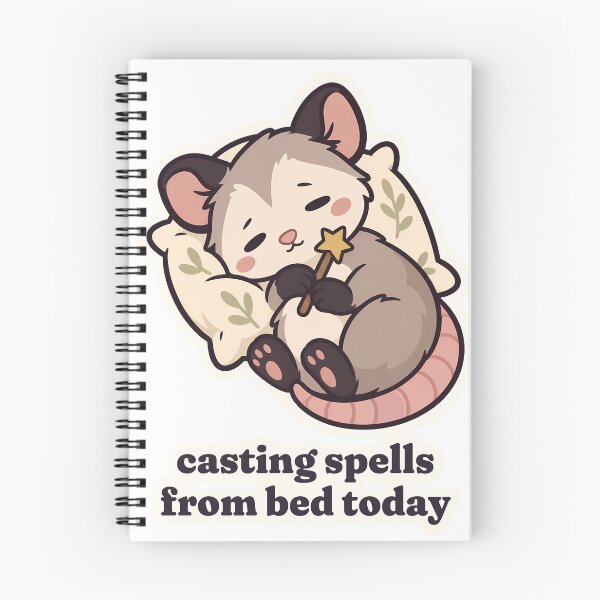 Item preview, Sleepy Possum Witch Casting Spells From Bed designed and sold by OuqCreations.