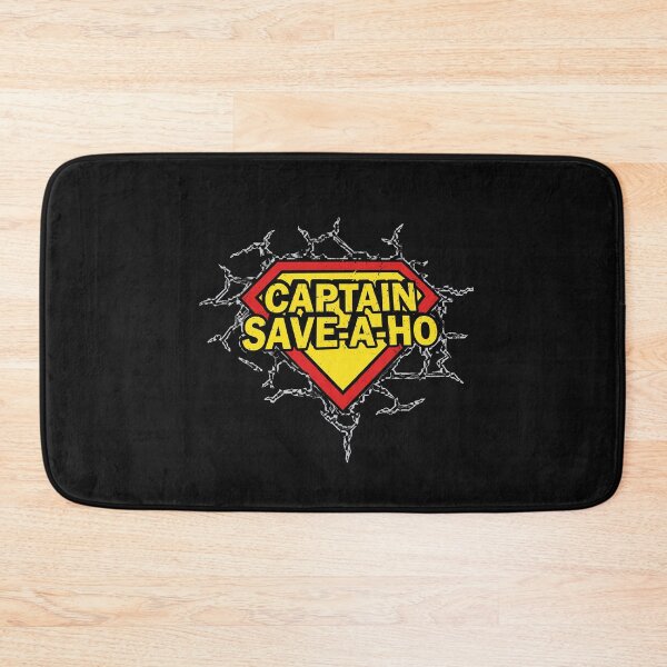 Item preview, Distressed Captain Save-A-Ho Cracked Shield Parody Graphic designed and sold by Designart68.