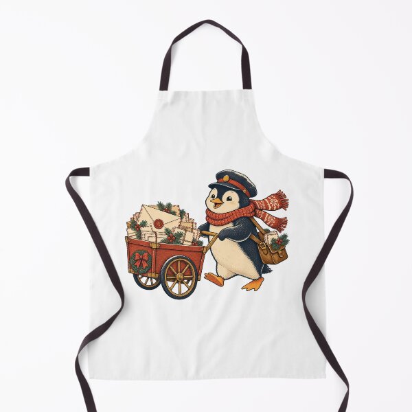 Item preview, Vintage Christmas Penguin Postman with Mail Cart designed and sold by AMICO77.