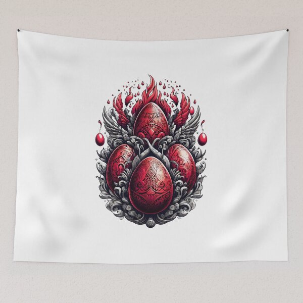 Item preview, Crimson Decorated Eggs Fantasy Illustration designed and sold by Apex Designs.