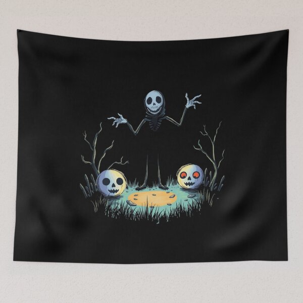 Item preview, Retro Cartoon Skeleton and Pumpkin Skulls designed and sold by ERODED SELF.