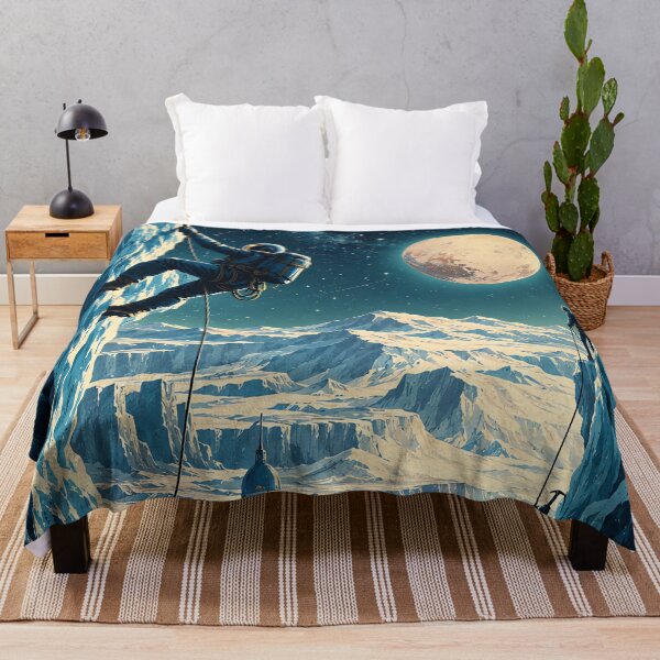 Item preview, Pluto Ice Mountains Vintage Space Travel Poster designed and sold by Curio Meridian.