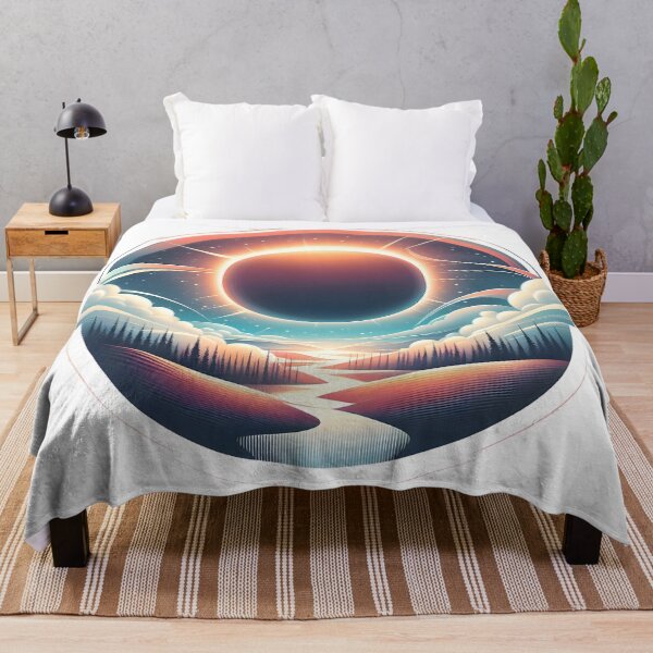 Item preview, Retro Solar Eclipse Horizon Landscape designed and sold by Apex Designs.