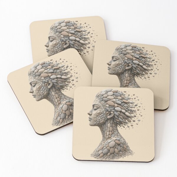 Item preview, Woman, formed from smooth pebbles and stones designed and sold by design-rebell.