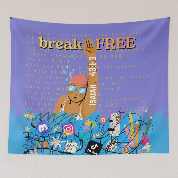 Item preview, Break Free Isaiah 43:1-3  designed and sold by Boy and Belugee Studio.