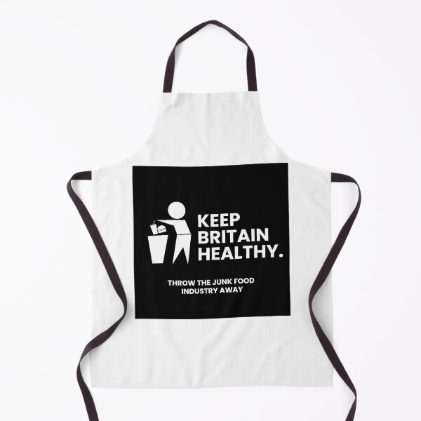 Item preview, Keep Britain Healthy Sticker | Throw the Junk Food Industry Away | Anti Junk Food Satire Vinyl Sticker designed and sold by Cynic Ink.