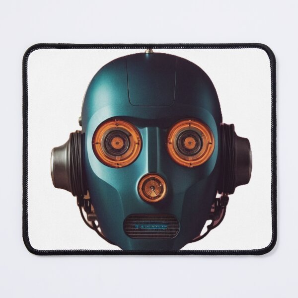 Item preview, Teal Copper Futuristic Robot Head designed and sold by Apex Designs.