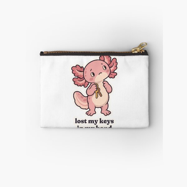 Item preview, Forgetful Axolotl Lost Keys in Hand ADHD Humor designed and sold by OuqCreations.