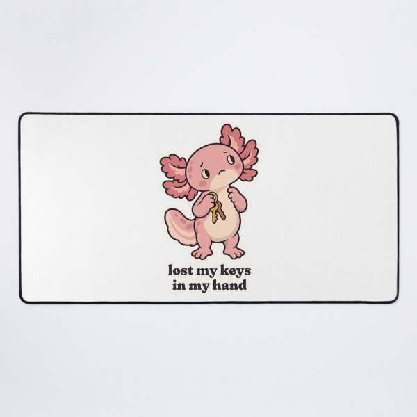Item preview, Forgetful Axolotl Lost Keys in Hand ADHD Humor designed and sold by OuqCreations.