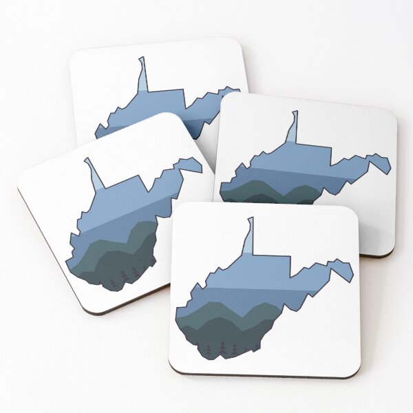Item preview, West Virginia Mountain Dusk — State Outline Ridges designed and sold by Run It Up Supply.