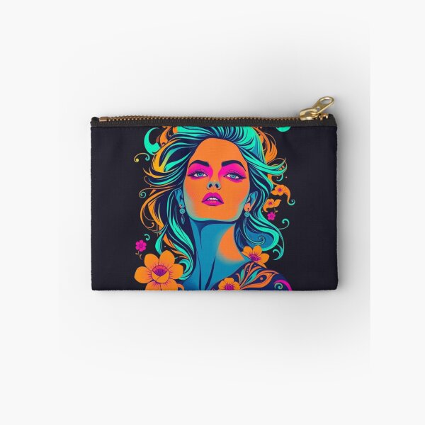 Item preview, Psychedelic Art Nouveau Floral Portrait designed and sold by ERODED SELF.