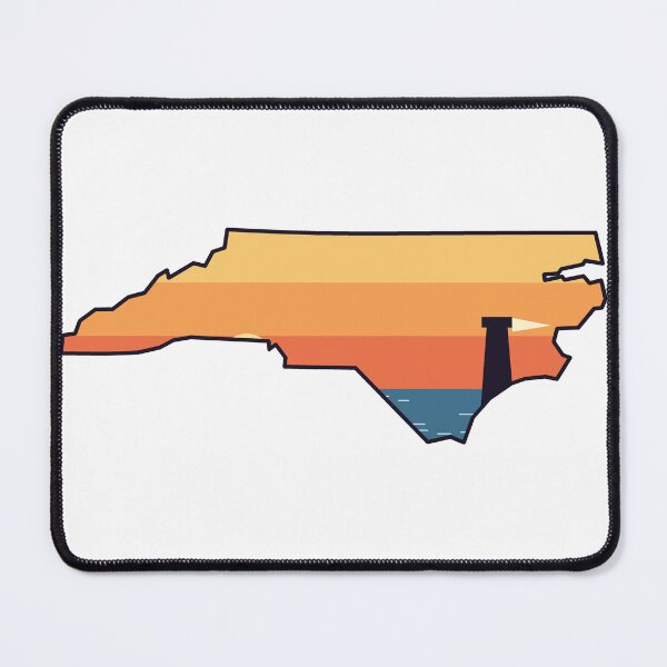 Item preview, North Carolina Outer Banks Sunset — Lighthouse State Outline designed and sold by Run It Up Supply.
