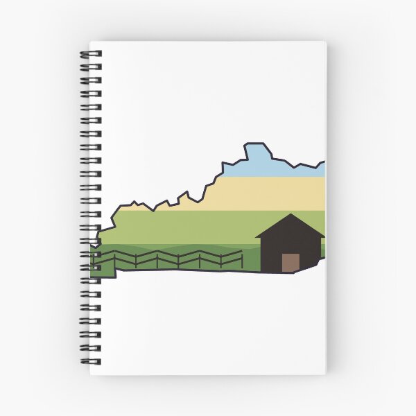 Item preview, Kentucky Bluegrass — Barn and Split-Rail Fence State Outline designed and sold by Run It Up Supply.