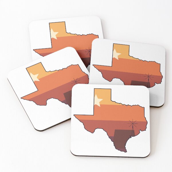 Item preview, Texas Lone Star Dusk — Mesas and Windmill State Outline designed and sold by Run It Up Supply.