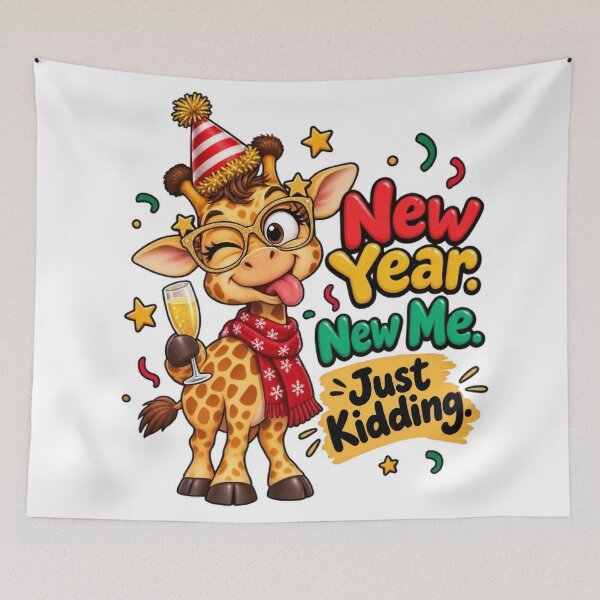 Item preview, New Year New Me Just Kidding Funny Giraffe designed and sold by HoMya.