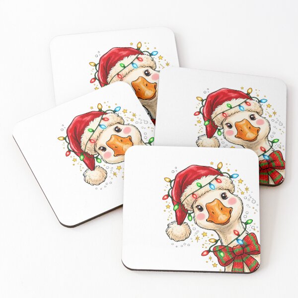 Item preview, Cute Silly Goose Christmas Lights Santa Hat Funny Holiday designed and sold by Nordo Studio.