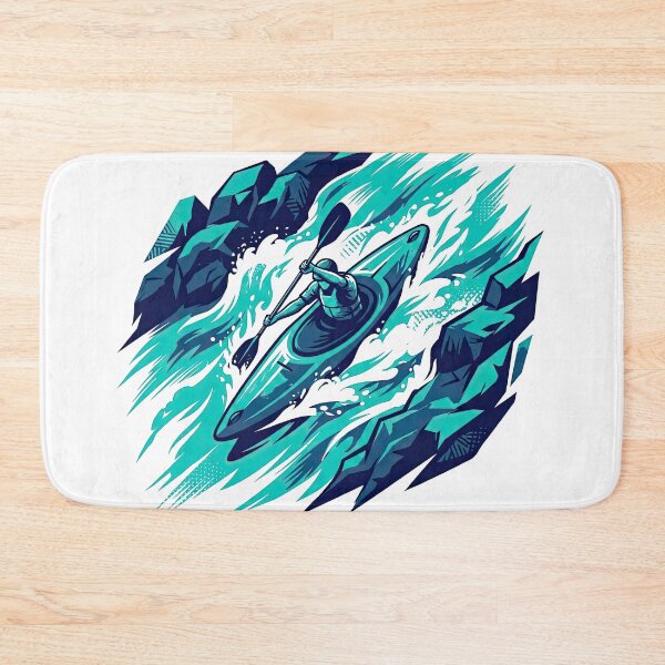 Item preview, Extreme Whitewater Kayaking Adventure Vector Art designed and sold by Rahat3344.