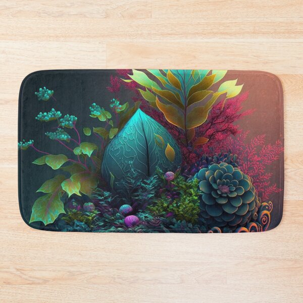 Item preview, Glowing Teal Fantasy Botanical Garden designed and sold by Apex Designs.