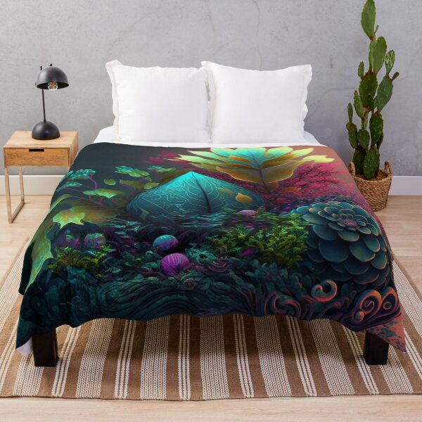 Item preview, Glowing Teal Fantasy Botanical Garden designed and sold by Apex Designs.