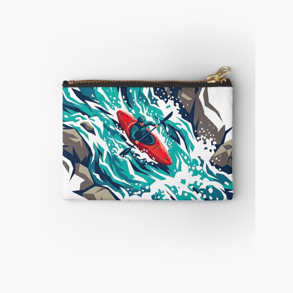 Item preview, Red Kayak Navigating Whitewater Rapids designed and sold by Rahat3344.