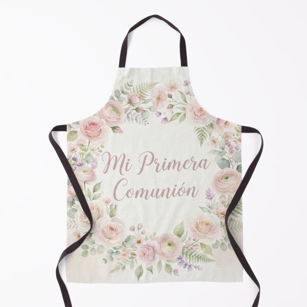 Item preview, My First Communion Wreath Flowers Watercolor Light Background designed and sold by MantoSagrado.