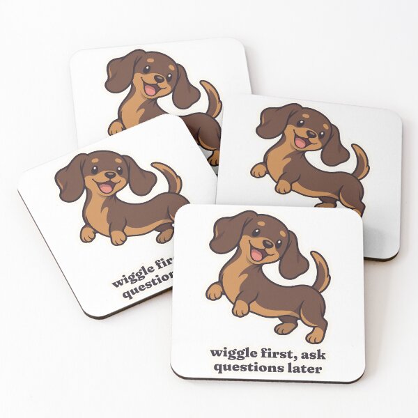 Item preview, Happy Dachshund Wiggle First Ask Questions Later designed and sold by OuqCreations.