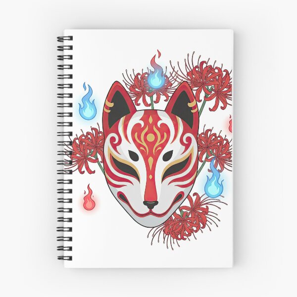 Item preview, Red and Gold Kitsune Fox Mask designed and sold by Rahat3344.