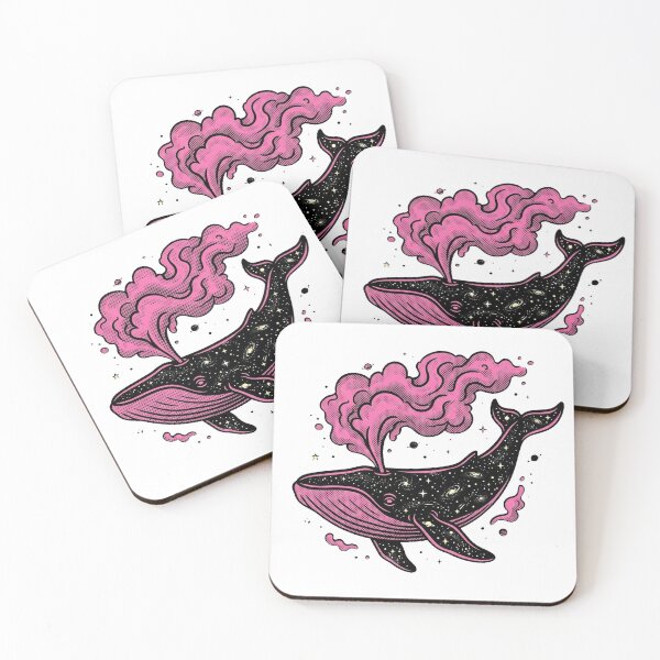 Item preview, Cosmic Whale With Galaxy Inside Pink Smoke designed and sold by kanjxtan.