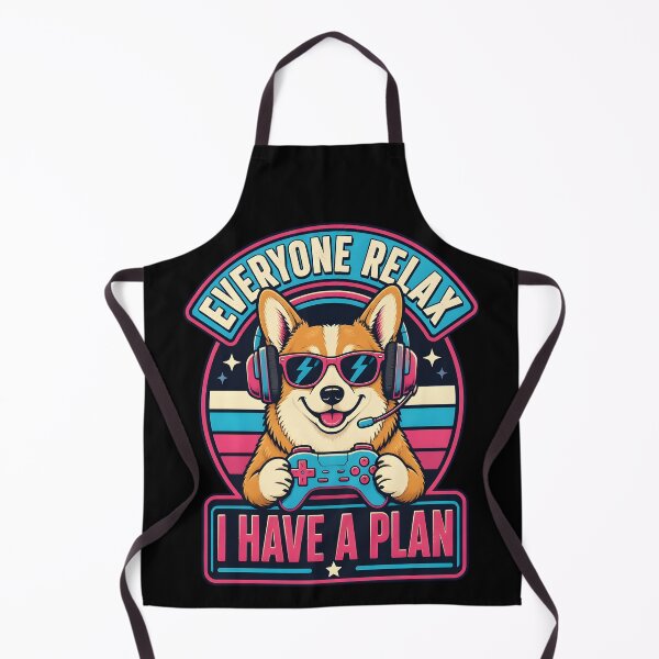 Item preview, Everyone Relax I Have A Plan Funny Corgi Gamer Gaming designed and sold by LeSoniPapaPrint.