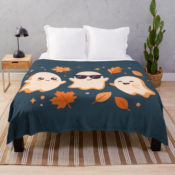 Item preview, Cute Spooky Ghosts Fall Leaves designed and sold by karamram.