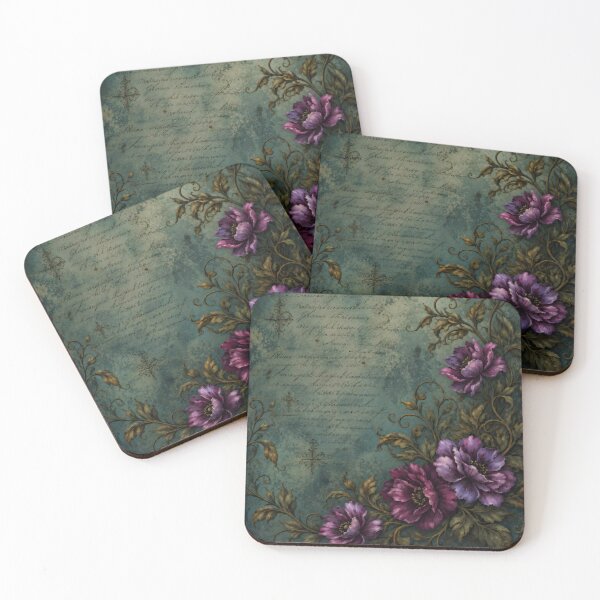 Item preview, Gothic Purple Flower Garden | Vintage Victorian Botanical Dark Academia designed and sold by LunarRavenWolf.