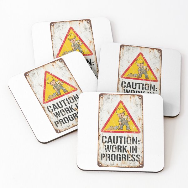 Item preview, Caution Work In Progress - Vintage Funny Construction Sign designed and sold by Pollock.