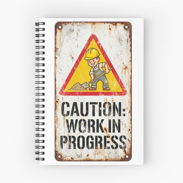 Item preview, Caution Work In Progress - Vintage Funny Construction Sign designed and sold by Pollock.