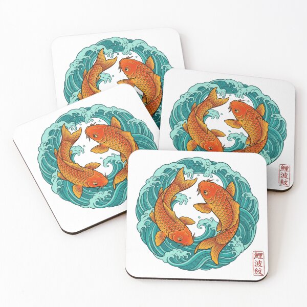 Item preview, Traditional Yin Yang Koi Fish Waves designed and sold by Rahat3344.