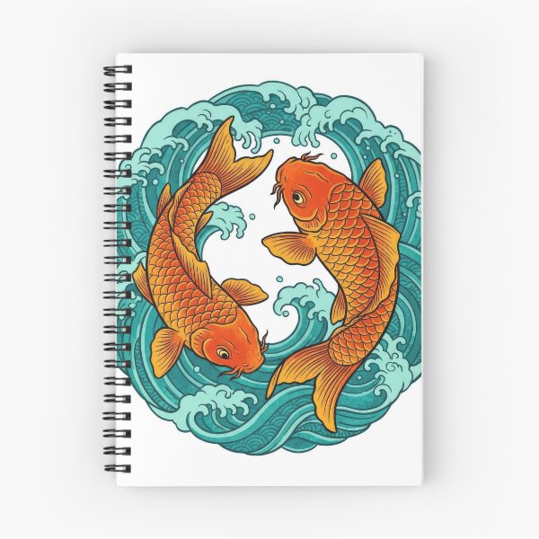 Item preview, Traditional Yin Yang Koi Fish Waves designed and sold by Rahat3344.