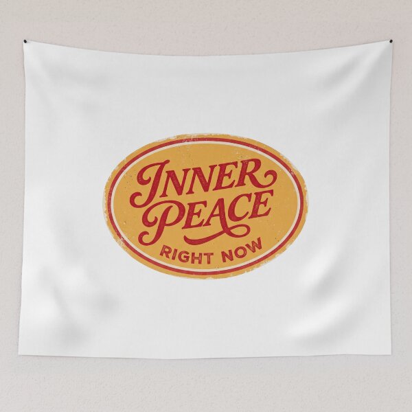 Item preview, Inner Peace Right Now - Vintage 70s Mental Health Quote Art designed and sold by Pollock.
