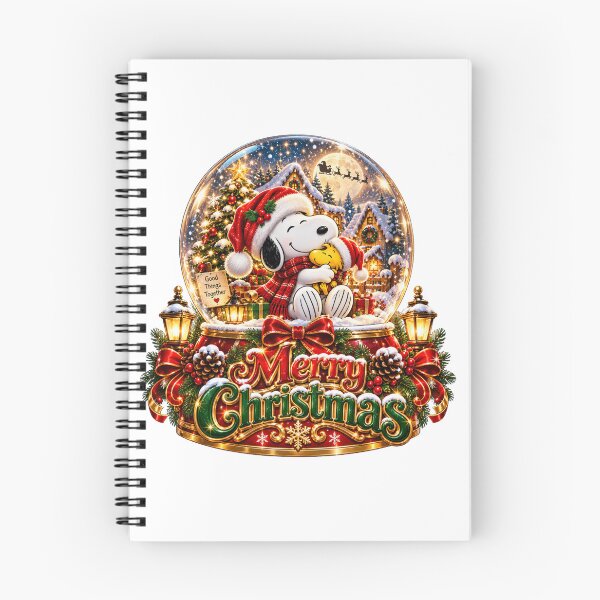 Item preview, Festive Snoopy and Woodstock Christmas Snow Globe designed and sold by lojadpop.
