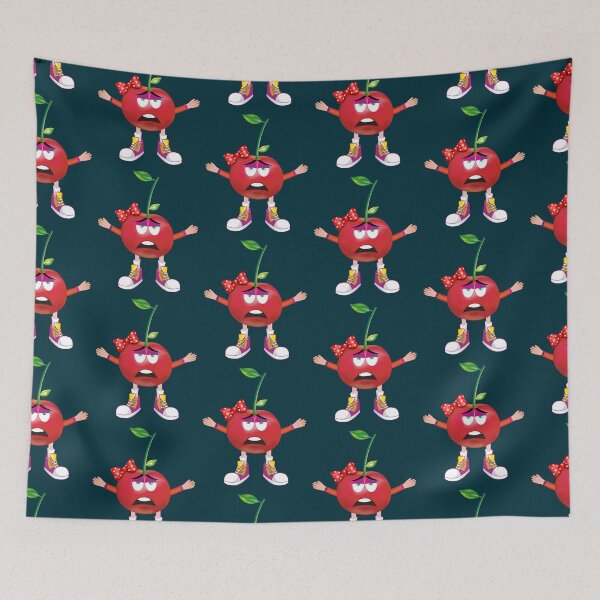 Item preview, Bored Cherry Animated Character Girl Version designed and sold by ExpressiveToon.