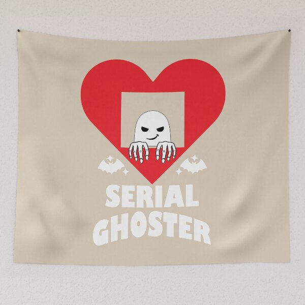 Item preview, Serial Ghoster Funny Dating Humor Spooky Halloween Heart designed and sold by ANJ Creative Designs.