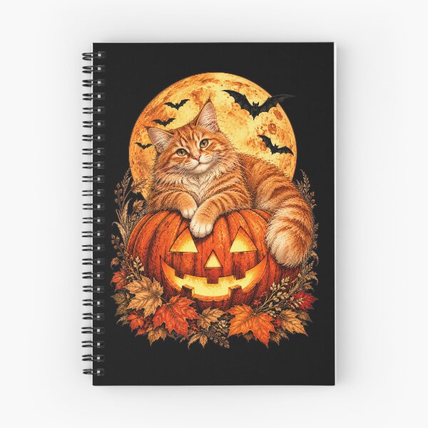 Item preview, Ginger Cat Halloween Pumpkin Harvest Moon designed and sold by TeeARTHY.