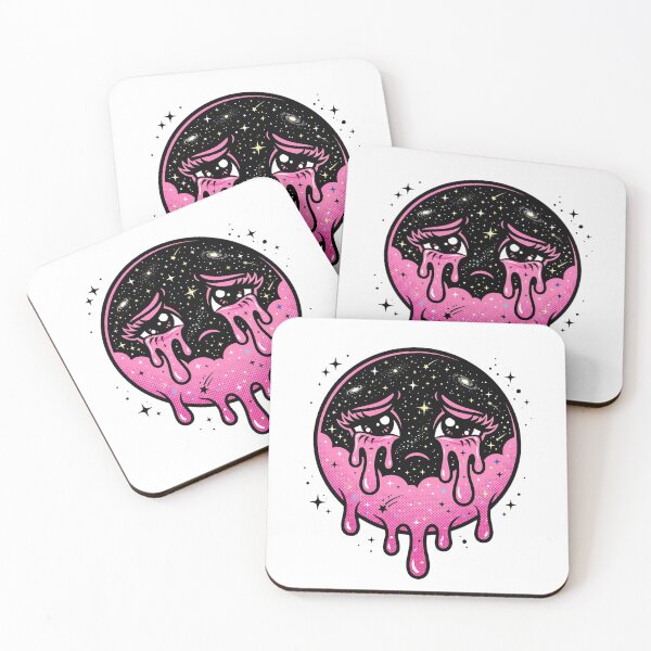 Item preview, Sad Crying Moon With Galaxy Tears Psychedelic designed and sold by kanjxtan.