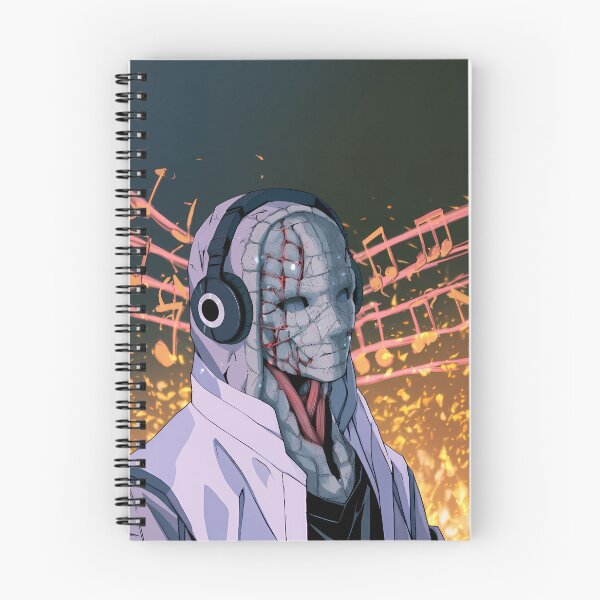 Item preview, Cracked Stone Cyborg Headphones Musical Notes Art designed and sold by Lunat1kk.