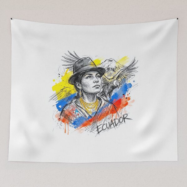 Item preview, Ecuador Andes: Andean Woman and Mountains designed and sold by EdwinkOne.