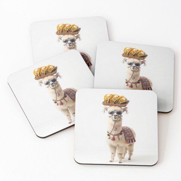 Item preview, Alpaca Balancing Tray of Tacos With Sunglasses designed and sold by Rahat3344.