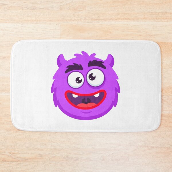 Item preview, Happy Purple Monster Face - Cute Funny Blob Mascot designed and sold by Pollock.