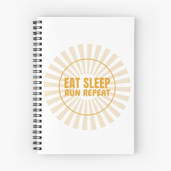 Item preview, Eat Sleep Run Repeat Running Shirt Retro Sunburst Tee designed and sold by Worn and Witty.