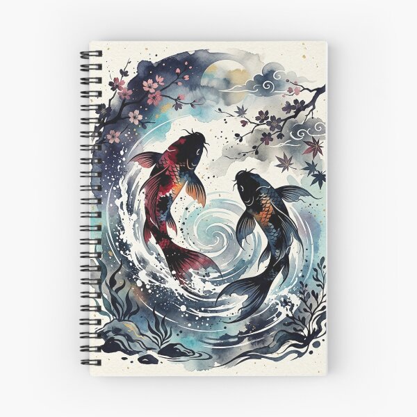 Item preview, Sacred Koi Fish Mystic Silhouette Japanese Watercolor Art designed and sold by iris-festival.
