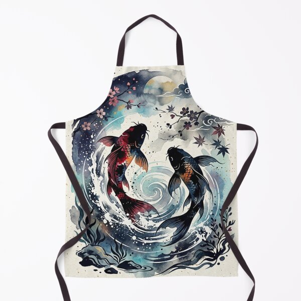 Item preview, Sacred Koi Fish Mystic Silhouette Japanese Watercolor Art designed and sold by iris-festival.